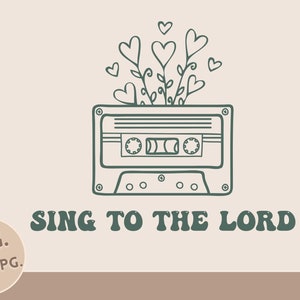 Worship SVG Christian Faith boho PNG Cross Clipart Jesus Wall Art Vinyl Decal Boho Minimalist Inspirational Quotes Saying retro cassette