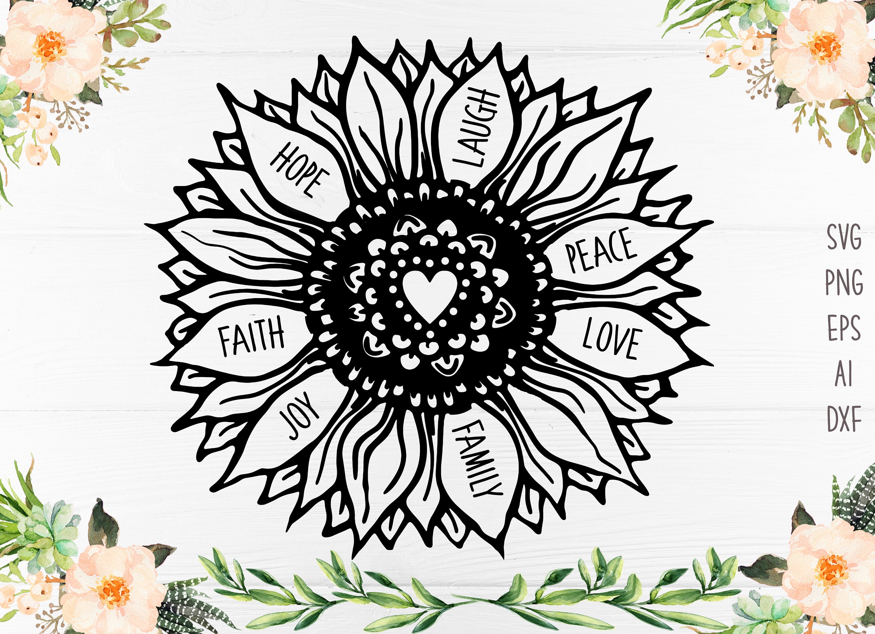 Free Free 313 Faith Hope Love Sunflower Svg SVG PNG EPS DXF File