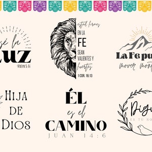 Religiosa manojo SVG Cristiano español SVG Camiseta de Fe PNG Spanish Espanol Jesús Dios Inspiracion Versiculos Biblicas Iglesia El Señor