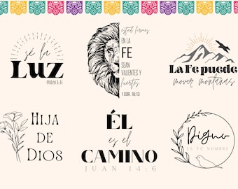 Religiosa manojo SVG Cristiano español SVG Camiseta de Fe PNG Spanish Espanol Jesús Dios Inspiracion Versiculos Biblicas Iglesia El Senor