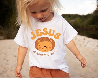 Camisas cristianas SVG niños niños Fe PNG Cumpleaños Cruz Clipart Arte de pared Boho Minimalista Citas inspiradoras Jesús me ama esto lo sé