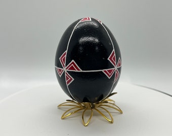 Traditional Chicken Egg Pysanka, Folk Art, Pisanki, Ukrainian Easter Egg, Pysanky, Batik, Egg Art