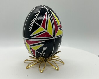 Traditional Chicken Egg Pysanka, Rake, Pisanki, Ukrainian Easter Egg, Pysanky, Batik, Egg Art