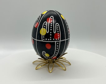 Traditional Chicken Egg Pysanka, Folk Art, Pisanki, Ukrainian Easter Egg, Pysanky, Batik, Egg Art