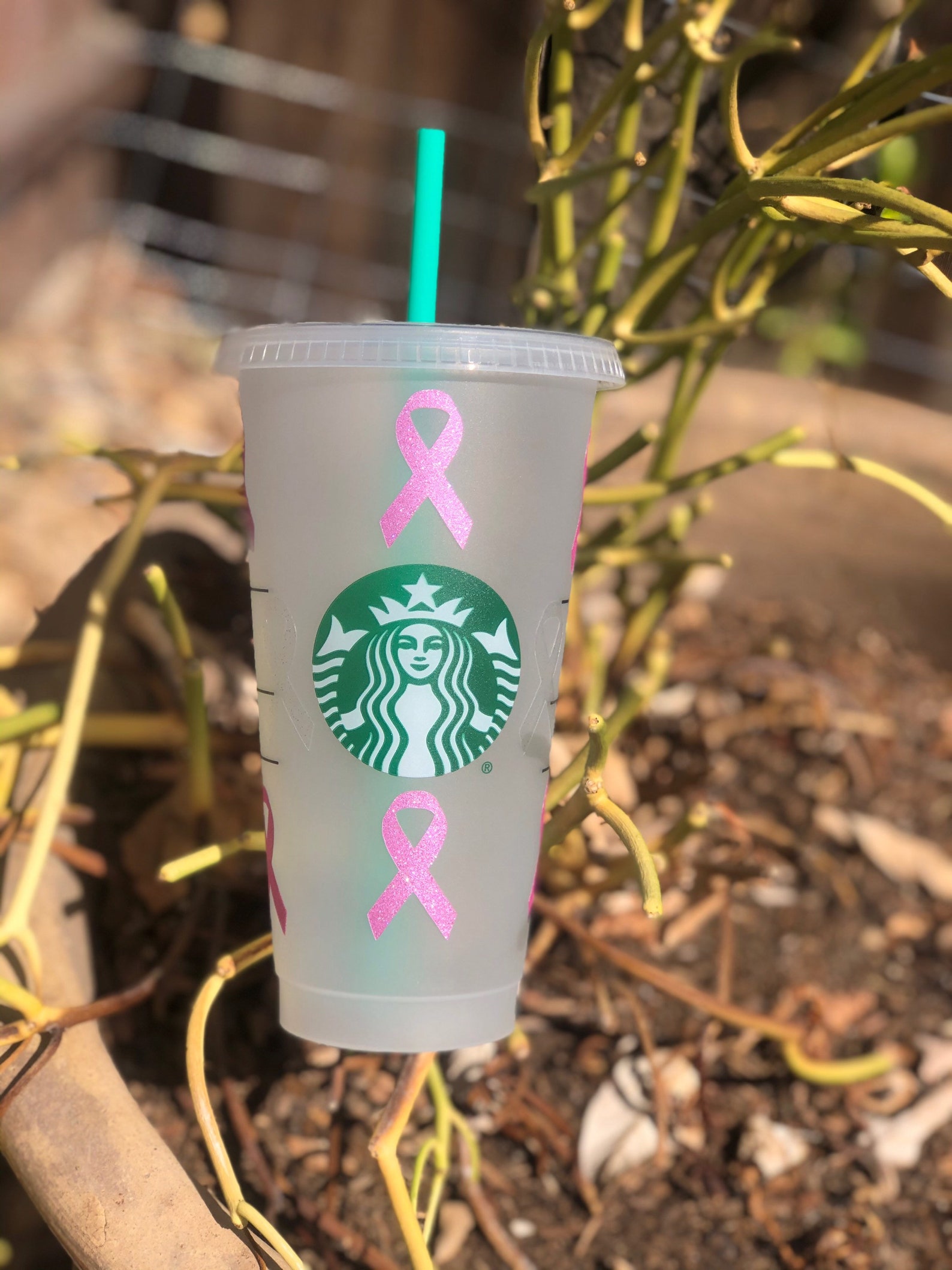 Breast Cancer Awareness Starbucks Cup With Customized Name/quote - Etsy