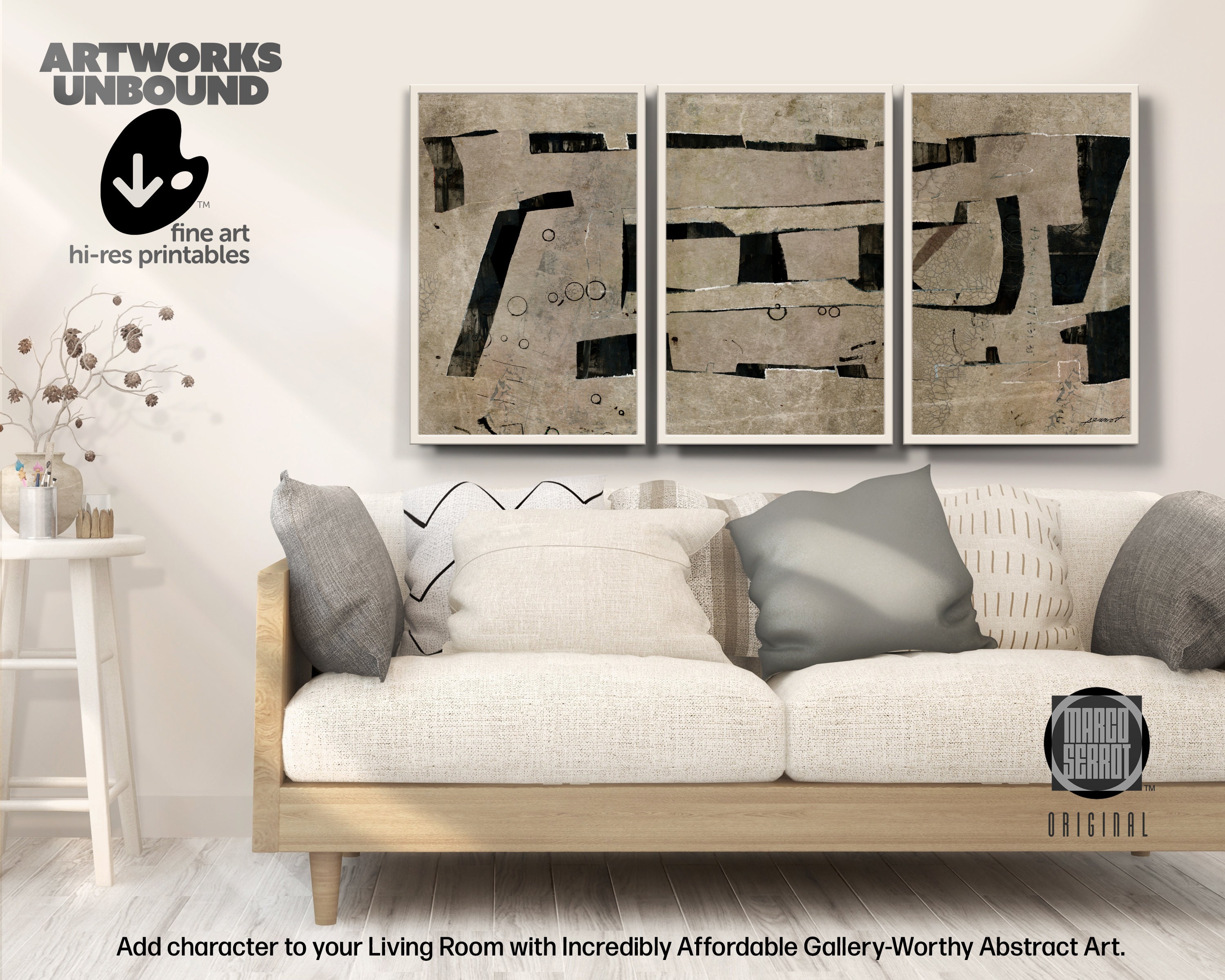 Abstract Art Print Set Digital Download Printable Art Set of Etsy