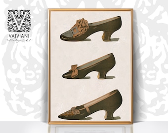 Vintage High Heels Print: Victorian Fashion Wall Art (Digital Download)