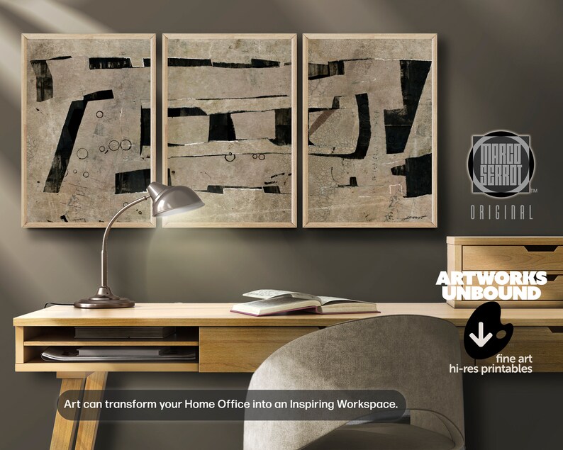 Abstract Art Print Set Digital Download Printable Art Set of Etsy