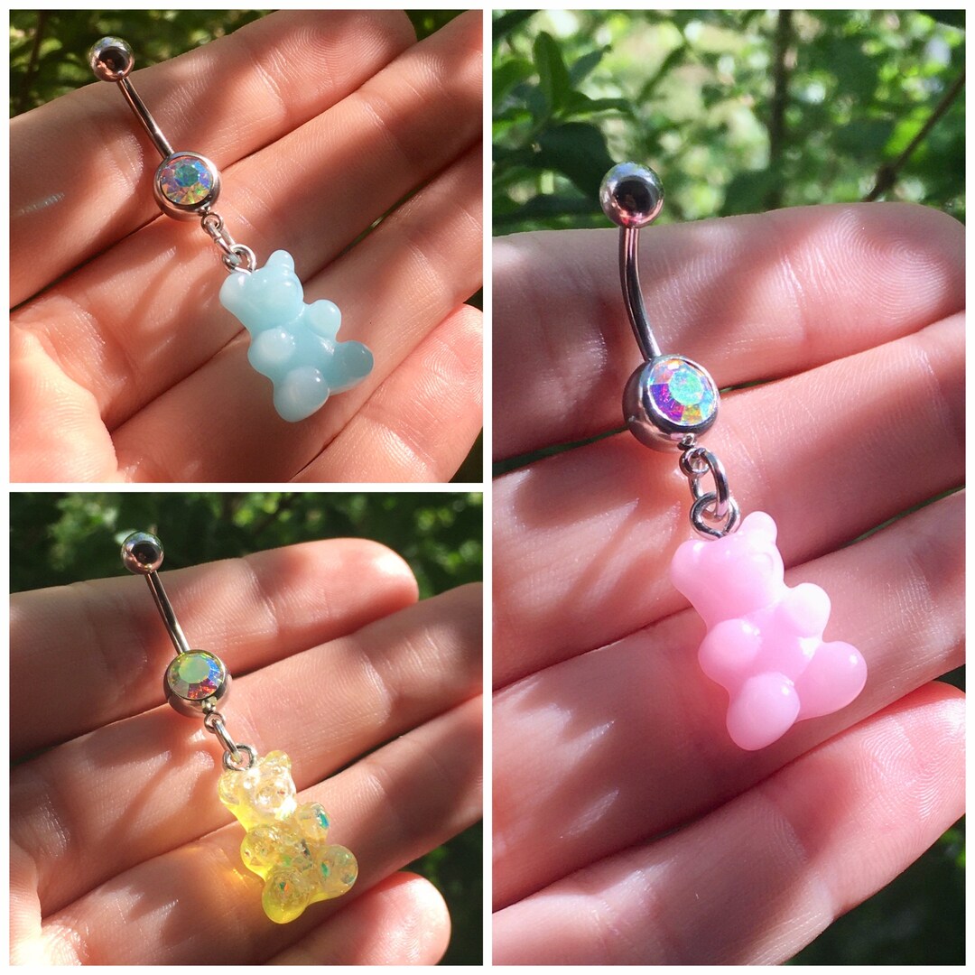 Pastel Gummy Bear Belly Button Ring Etsy