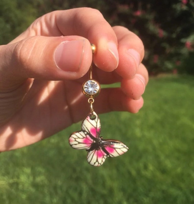 Butterfly Belly Button Rings Etsy Sweden