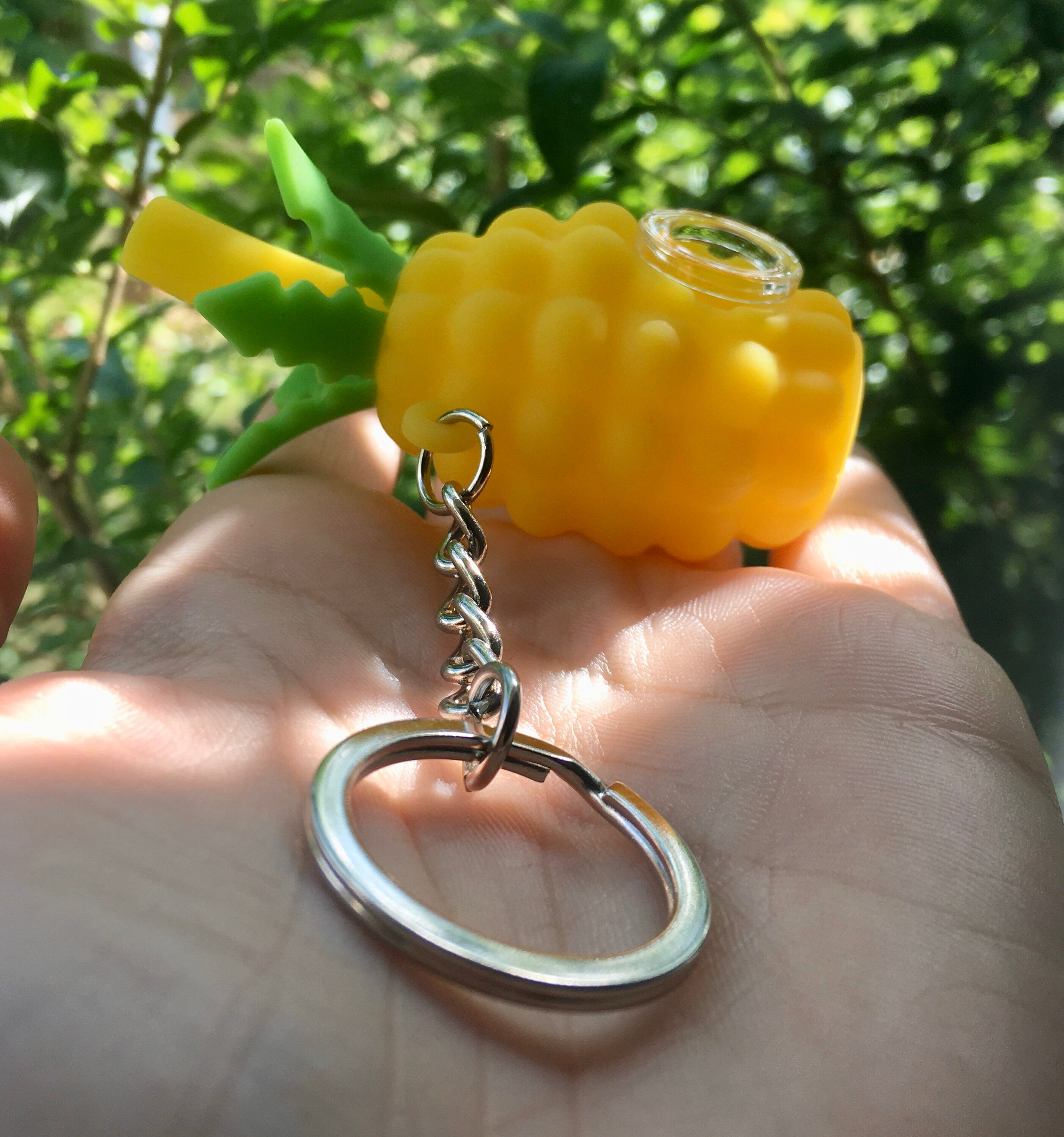 Silicone Pineapple Pipe Keychain Etsy