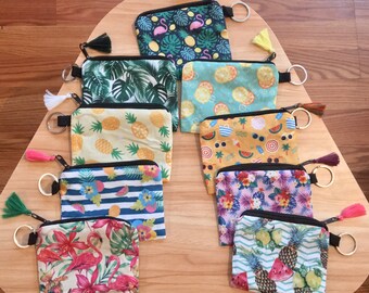 WIHVE Fashion Womens Coin Purse Embroidery Flamingo Tropical Palm Tree Leaves Flower Pineapple Coconut Vintage Pouch Mini Purse Wallets WIHVE Fashion Womens Coin Purse Embroidery Flamingo Tropical Palm Tree Leaves Flower Pineapple Coconut Vintage Pouch Mini Purse Wallets