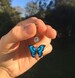 Blue Butterfly Belly Button Ring 
