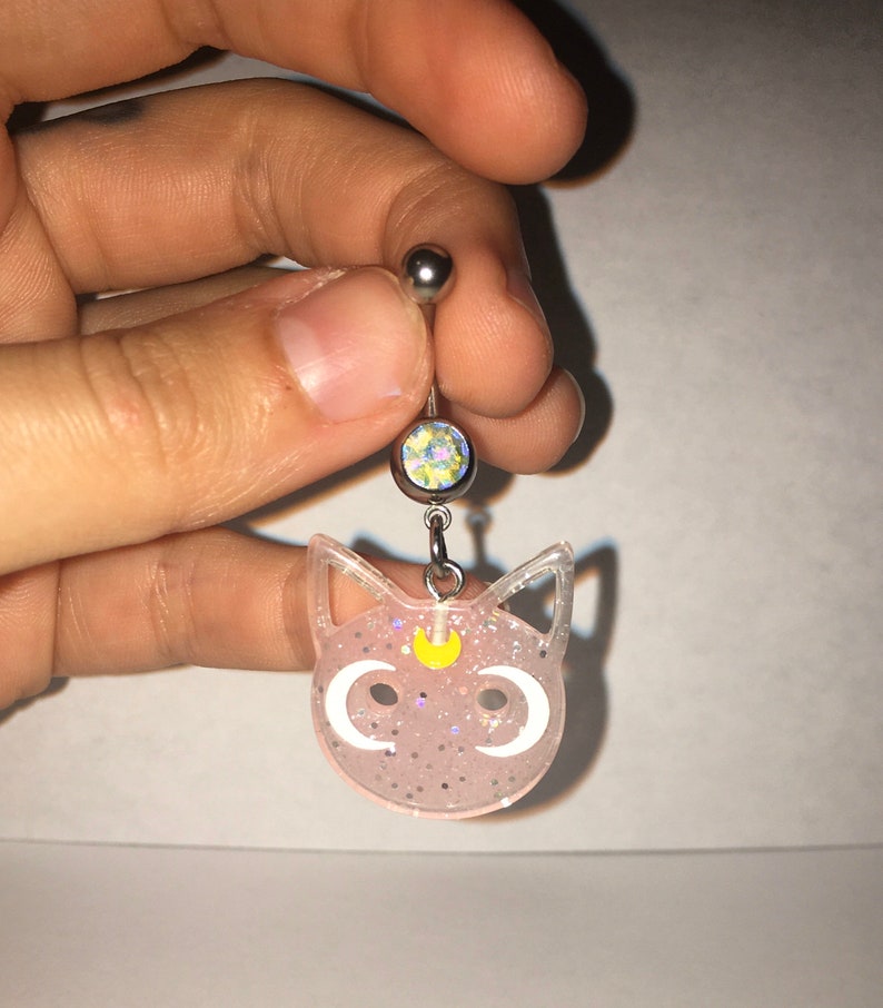 Sailor Moon Luna Belly Button Ring | Etsy
