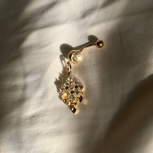 Vintage Crystal Chandelier Belly Button Ring