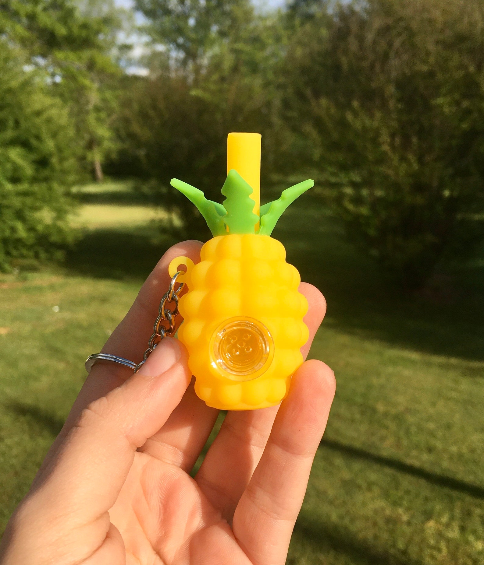 Silicone Pineapple Pipe Keychain Etsy