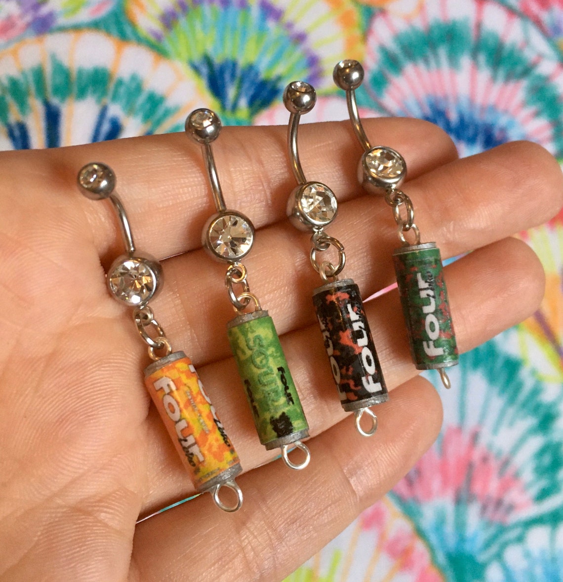Mini Alcohol Beverage Belly Button Ring Etsy