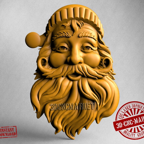 Père Noël, modèle 3D Stl 10127, pour routeur/graveur CNC, machine à découper, relief, Artcam, Aspire, VCarve, Cutt3D, chevalet