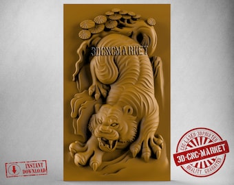 Tiger, 3D Stl Model 0551, for CNC Router Engraver, Carving Machine, Relief, Artcam, Aspire, VCarve, Cutt3D