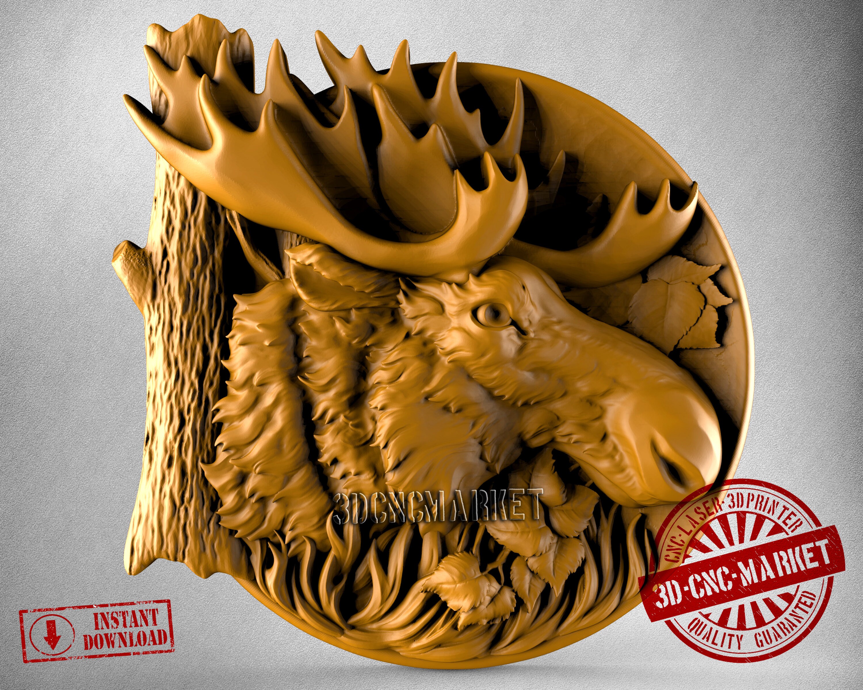 STL 3D Models # THE HUNTING FOREST # for CNC Aspire Artcam 3D Printer Engraver 