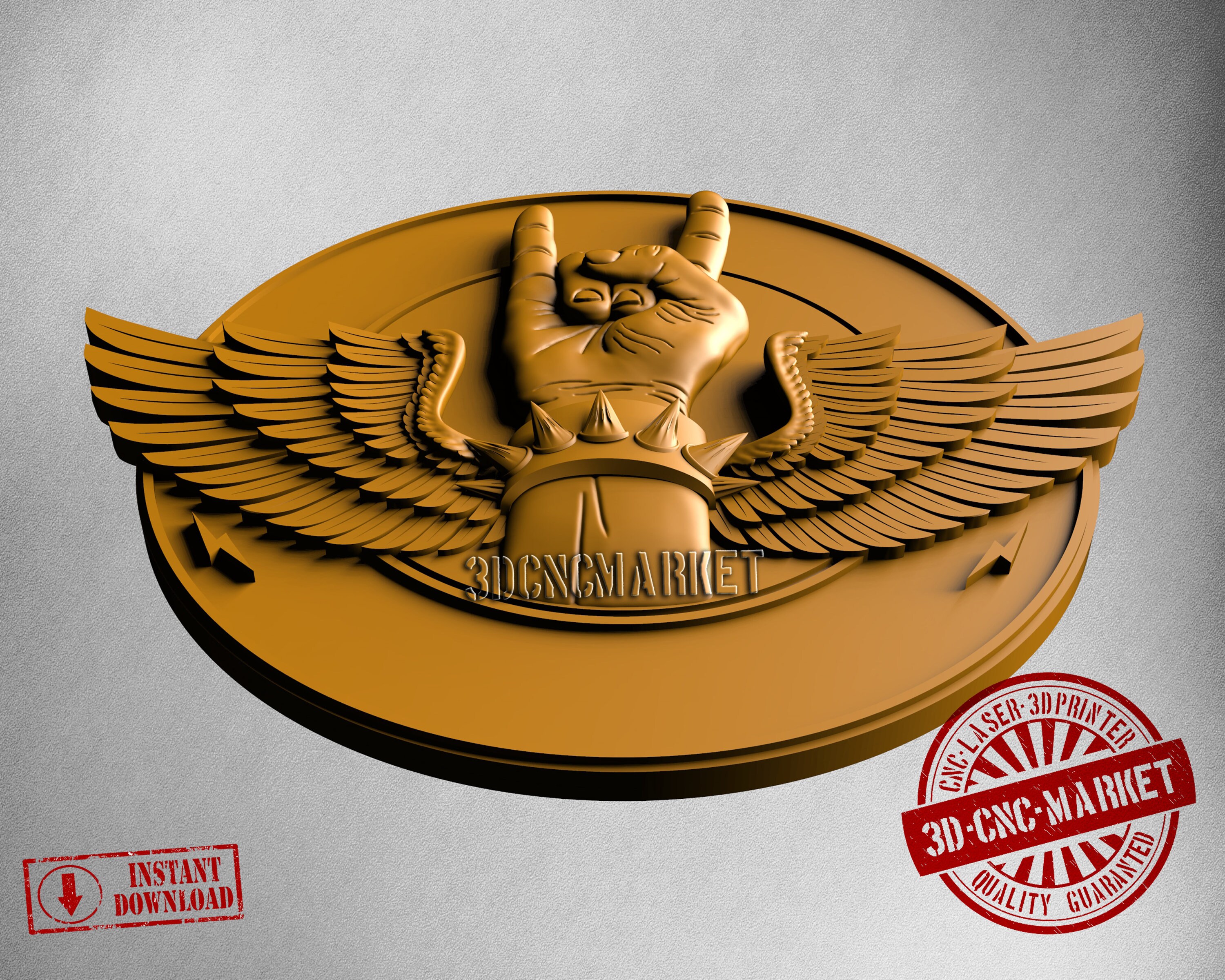 Rock & Roll 3D Stl Model 10221 for CNC Router Engraver - Etsy