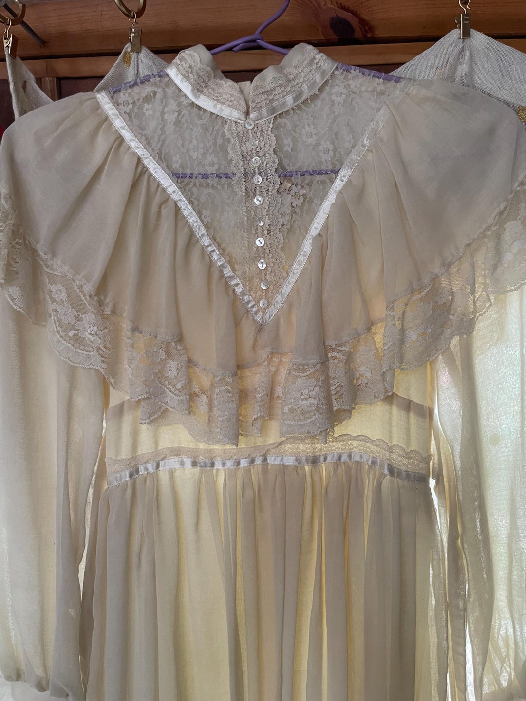 Gunne Sax Off-white Wedding Dress Prairie Style - Etsy