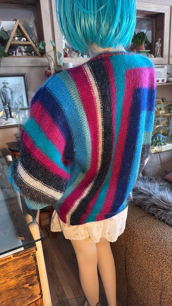 angora/blend colorful stretch soft sweater. - image 2