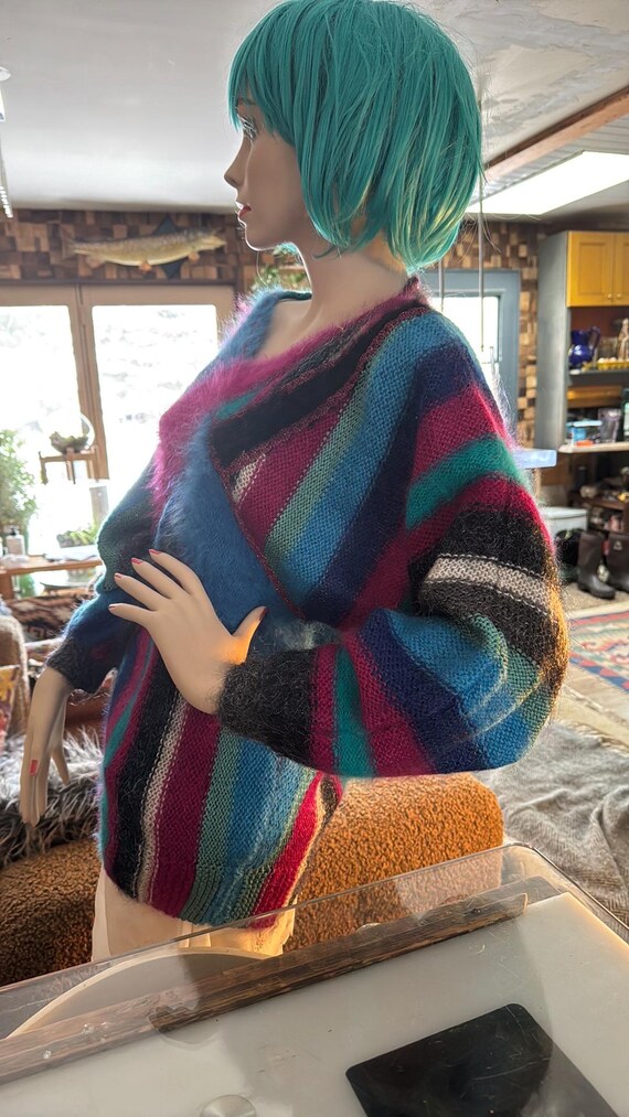 angora/blend colorful stretch soft sweater. - image 3