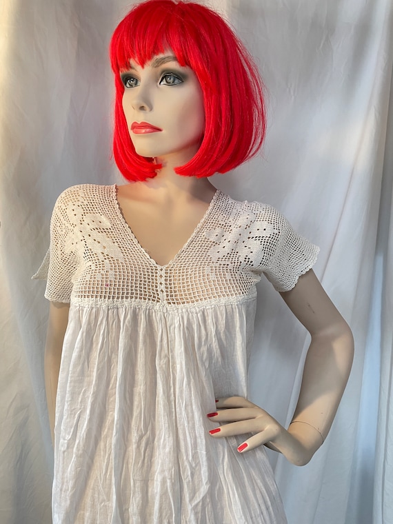 Vintage super soft white nightgown dress