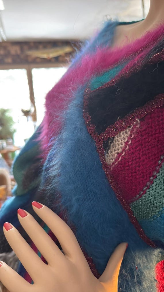 angora/blend colorful stretch soft sweater. - image 4