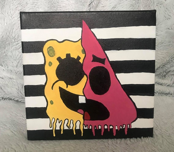 Spongebob And Patrick Acrylic Painting Etsy