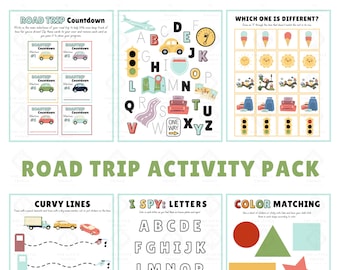 Road Trip Activity Pack Printable Kids Activities Lifes - Etsy