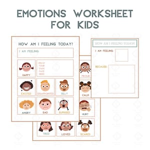 Emotions Worksheet For Kids, Calendar Circle Time, Morning Menu, Morning Basket, Kids Emotions Learning Printable