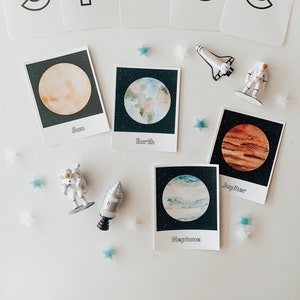 Solar System Cards, Montessori Space Cards, Preschool Space Cards, Early Elementary Space Cards, Space Printables
