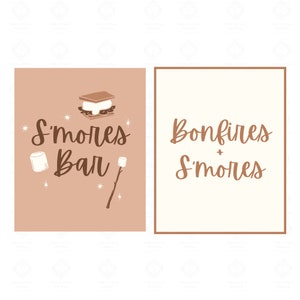 S&#39;mores Bar Prints, S&#39;more&#39;s Bar Garland, S&#39;more&#39;s Gift Tags, DIY Party Decor