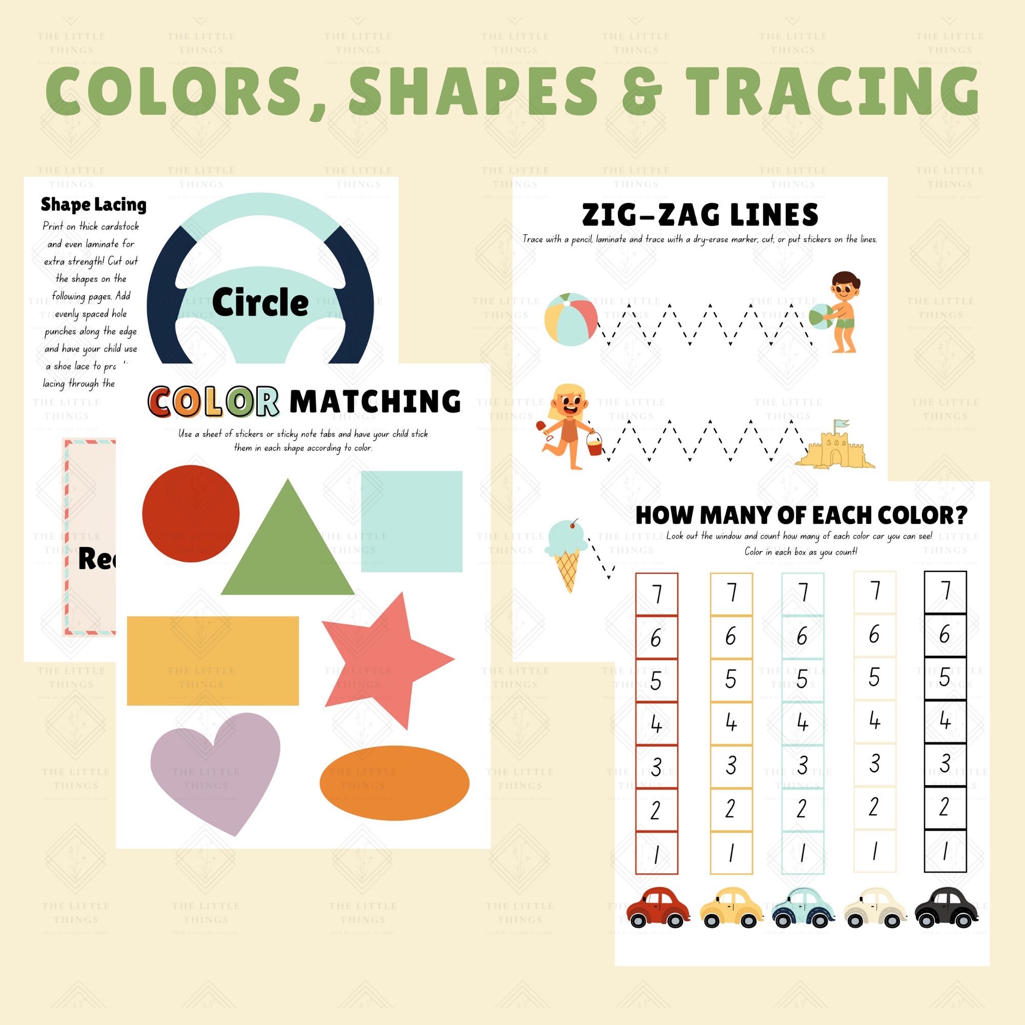 Road Trip Printable Pack Preschool Pre-k Kinder Activities - Etsy