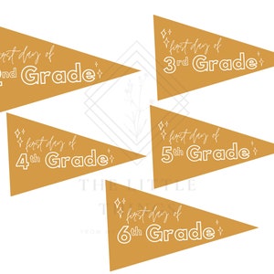 Back to School Pennants, First Day of School Pennants, First Day of Homeschool, Printables, DIY image 4