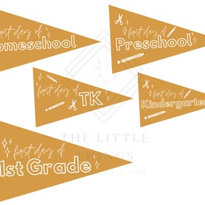 Back to School Pennants, First Day of School Pennants, First Day of Homeschool, Printables, DIY image 3