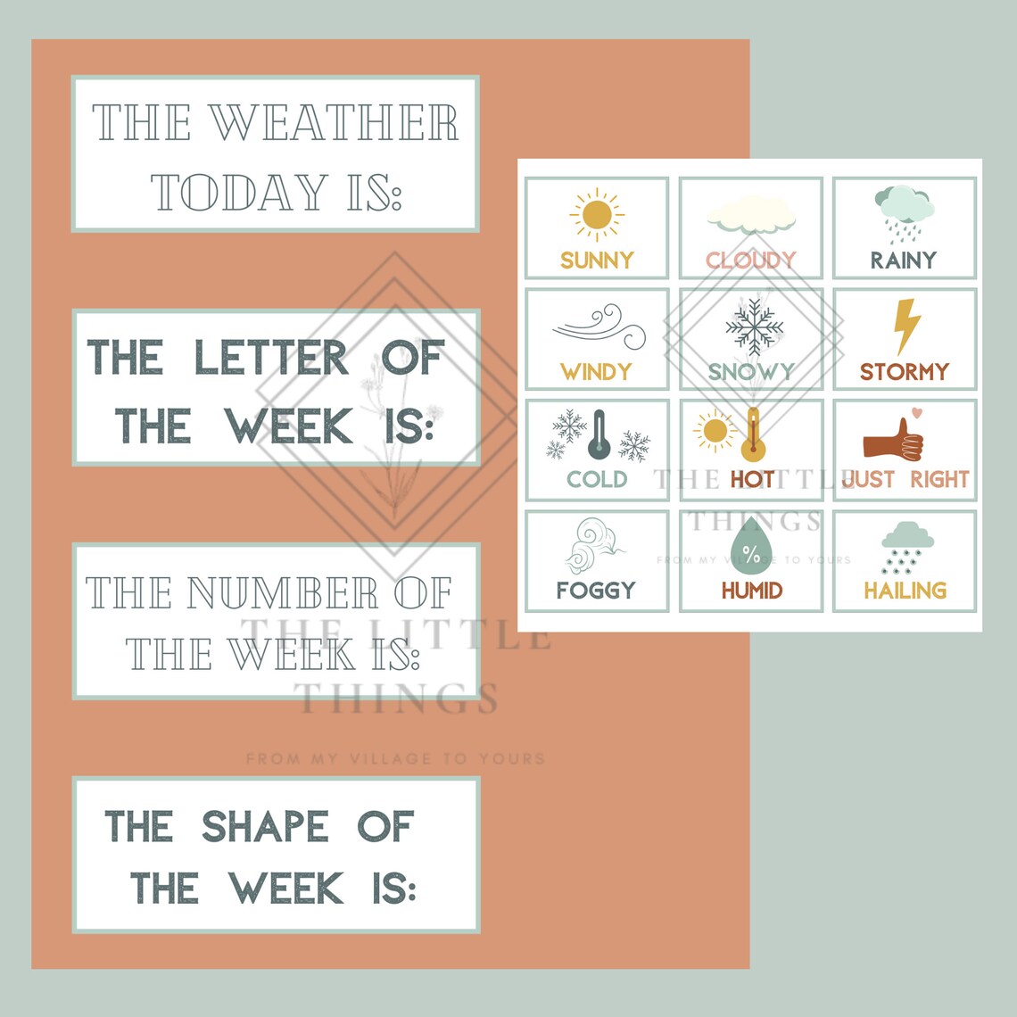 DIY School Calendar Muted Rainbow Calendar Early Elementary Etsy