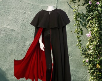 Inverness Cape~ Lined Cape w/Capelet~ Victorian Style Cape~ Full Circle Cape w/Capelet