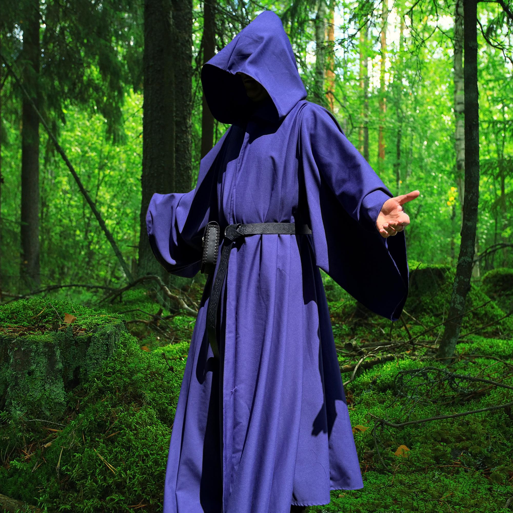 Purple Hooded Cloak, Renaissance Cloak/robes With 2 Large Interior ...