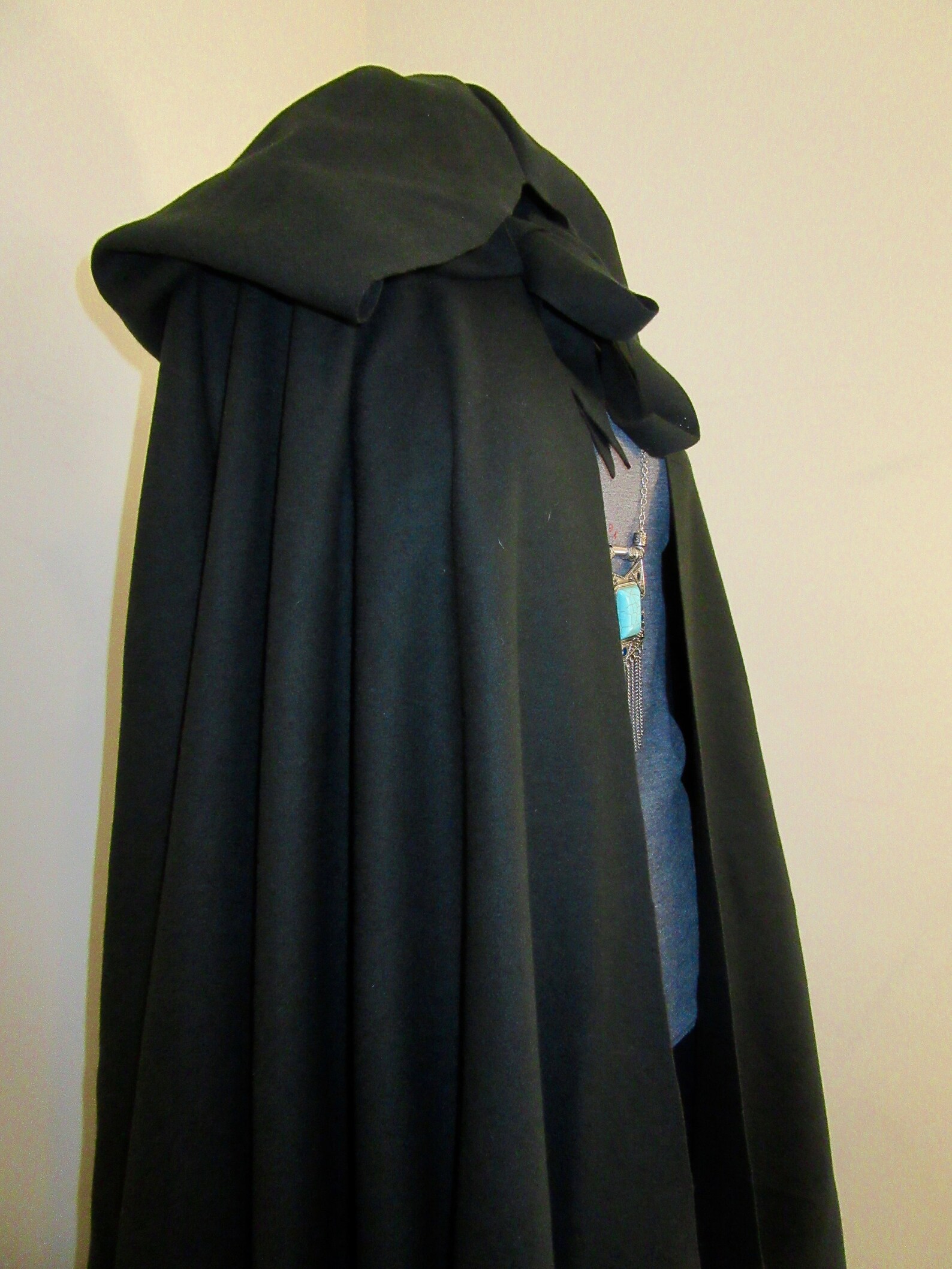 Pure Wool Peacock Green Cloak Dark Green Cloak Hooded Cloak Etsy