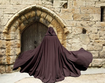 Brown Cloak~ Knight's Cloak~ Hooded Cloak~ Cosplay Cloak~ LARP Cloak~ Warrior's Cloak~ Water Resistant Cloaks~ Made in Canada Cloaks