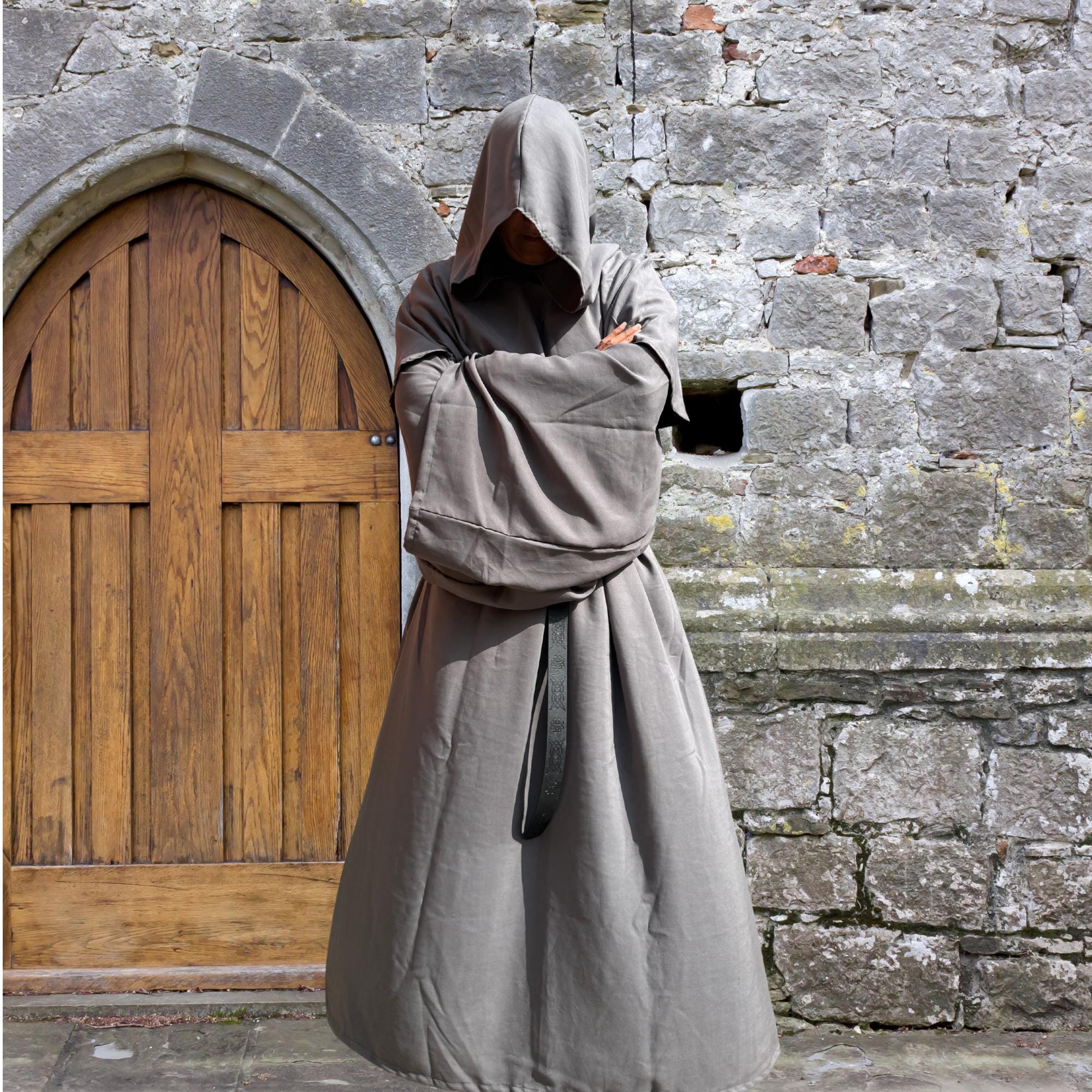 Moshe Robe Organic Linen Monk Robe With Hood, Medieval Cassock Costume. - Etsy