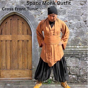 Space Samurai Tunic~Cross Front Tunic~Wrap Shirt W/Sashses & Baggy Pants