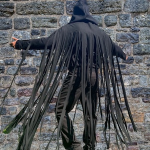 Black Mistcloak~ Melton wool Mistcloak~ Tassel Hooded Cape Cloak, Cosplay Cloak~ Melton Wool Cloak~ Black Cloak
