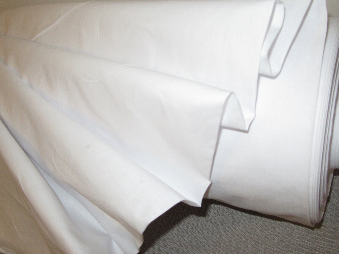 By Yard Pure White Cotton 96 Inches WIDE 100 White Etsy
