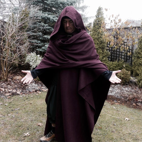 Hooded Blanket Wrap ~ Elven Cloak~ Cosplay Cloak~ LARP ~Pockets Cloak~ Travelling Blanket Cape