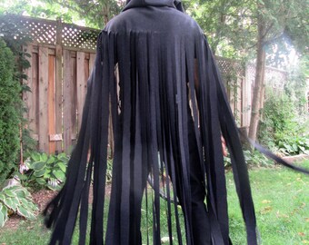 Cosplay Warrior Black Mistcloak,  Black  Hooded Cloak, Many Colors Available