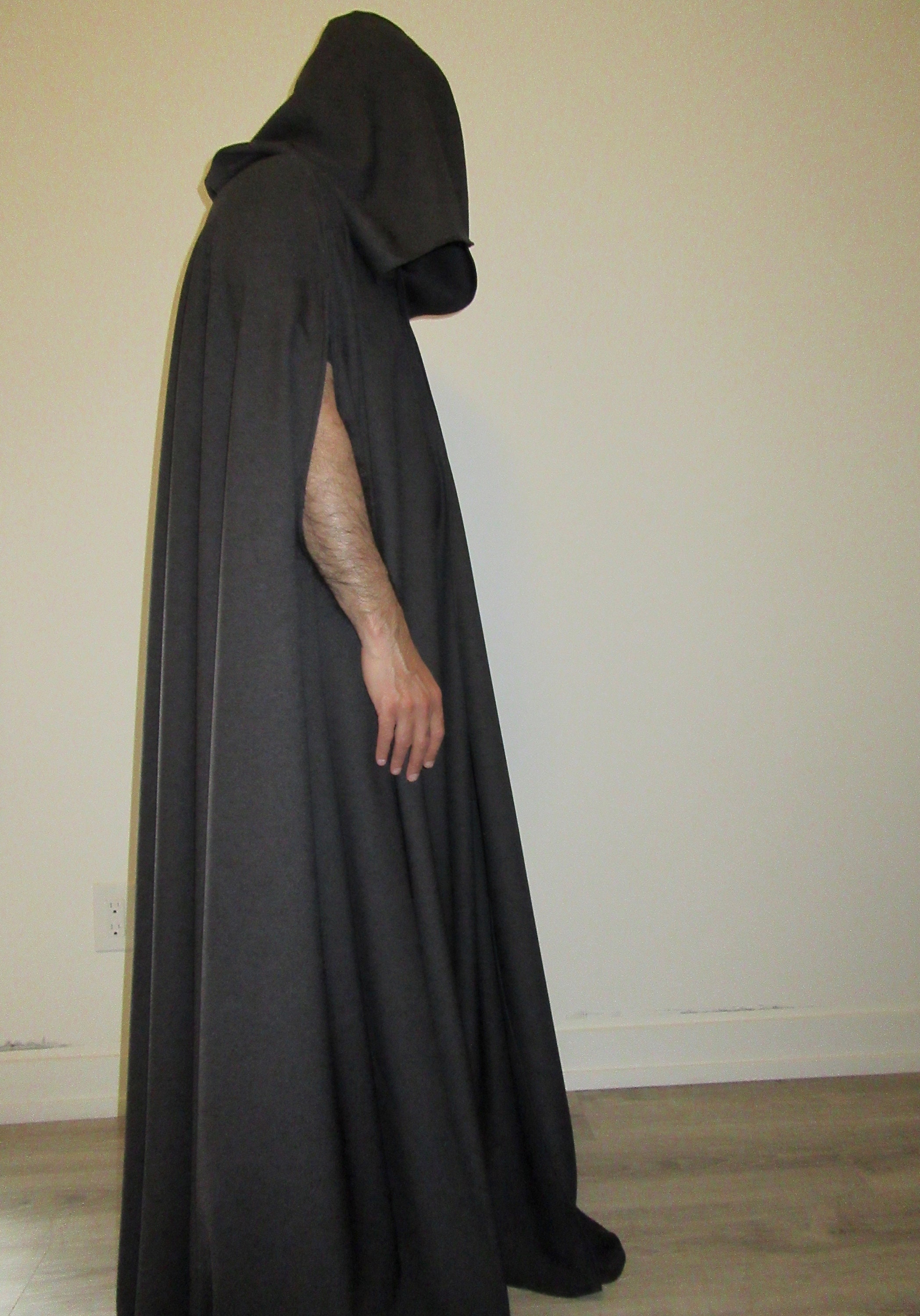 Charcoal Grey Full Circle Cloak Cosplay Cloak Pockets and Etsy